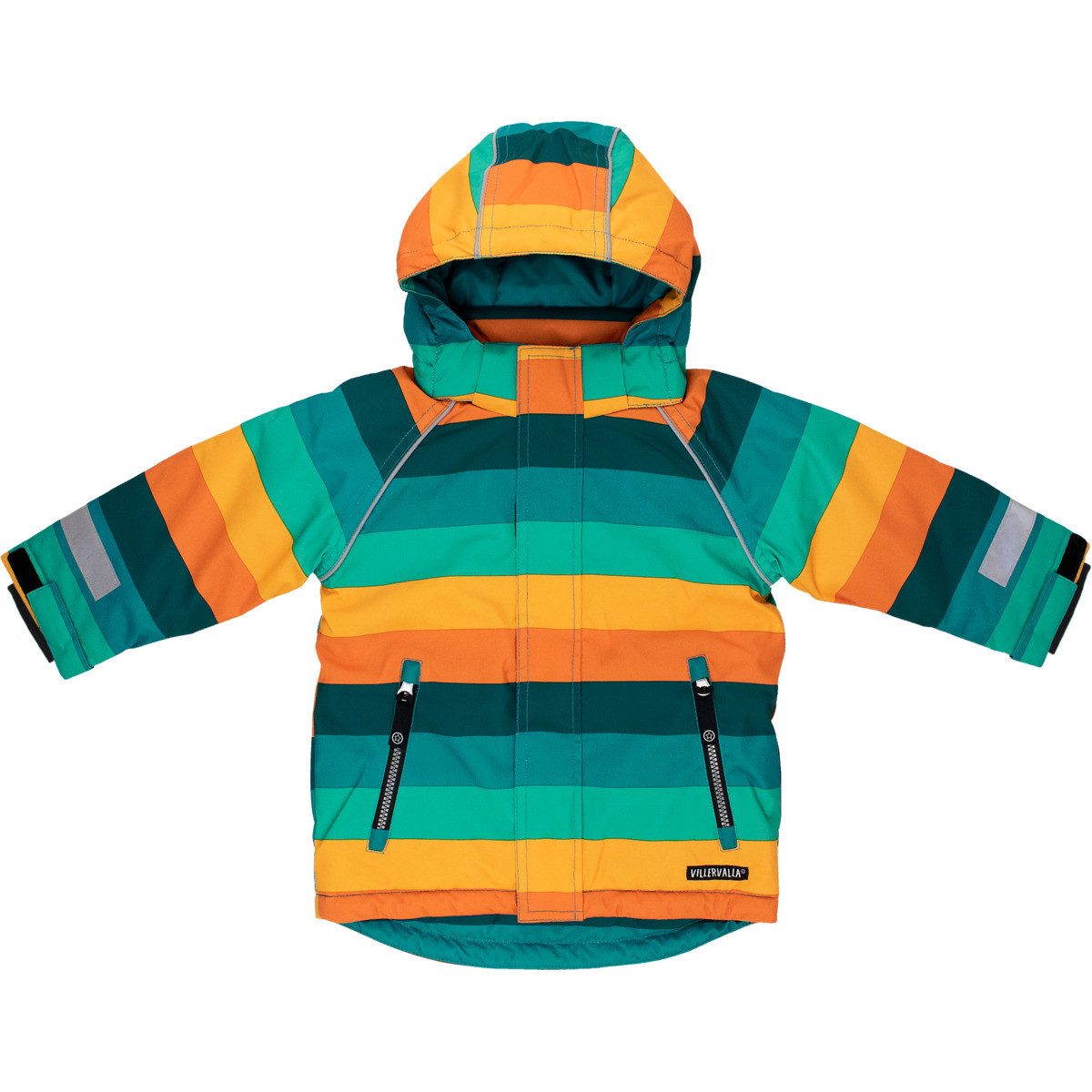 Villervalla Winterjacke Streifen Unisex Kinder (1-St) Steppjacke, Parka, Anorak, Jacket, Outdoorjacke