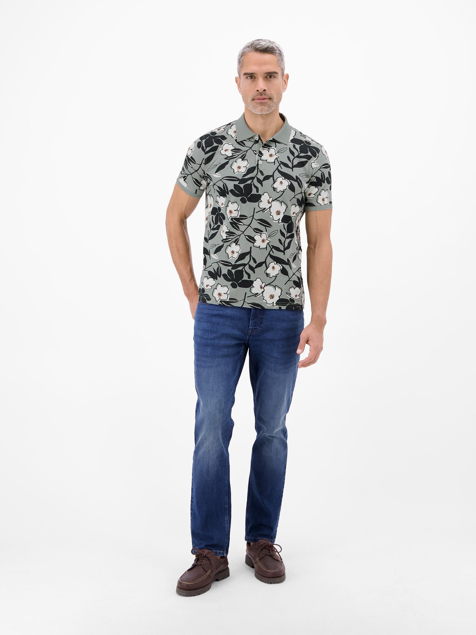 LERROS Poloshirt mit All-Over Print