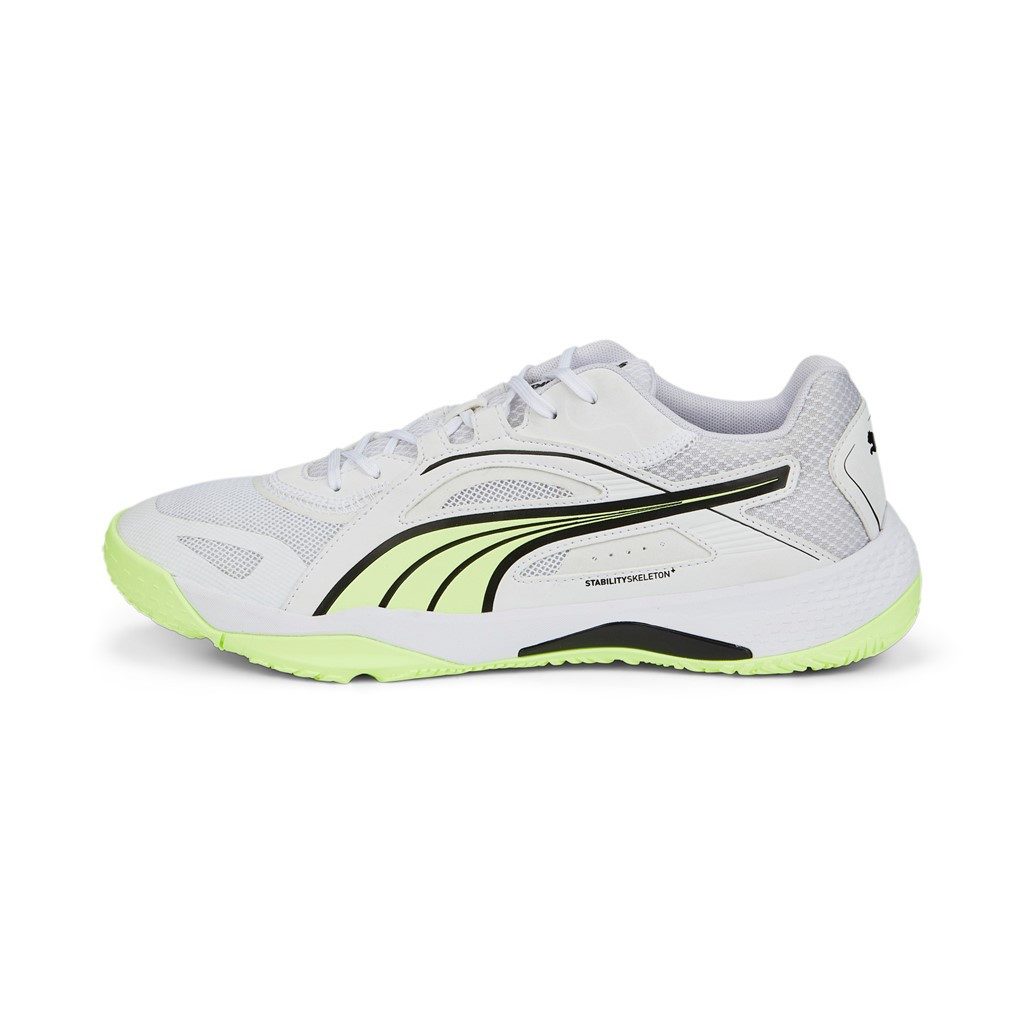Hallen-Indoorschuhe Solarstrike II weiss/lime Herren Badmintonschuh