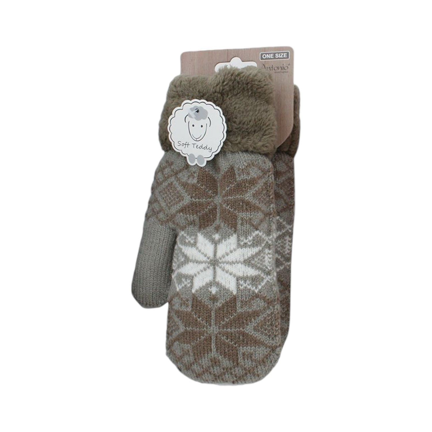 Antonio Варежки Damen Варежки mit Teddy Futter » Winterhandschuhe gefüttert (Kein Set, 2-St., 1 Paar Перчатки) » Soft Teddy Перчатки » Strickhandschuhe Norweger Stern