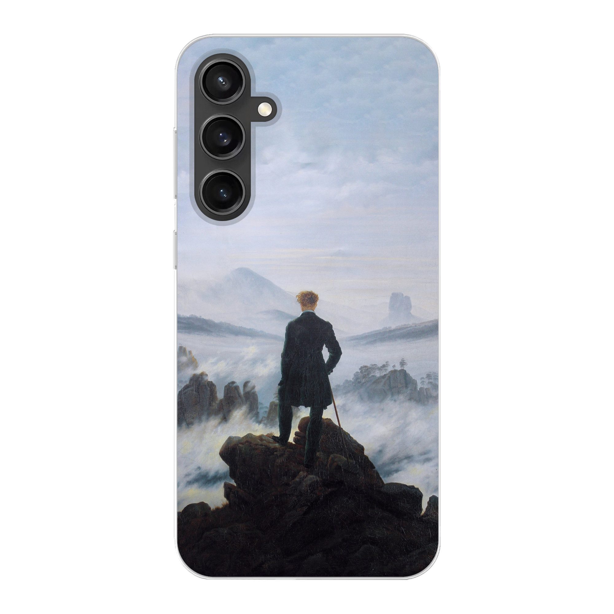 MuchoWow Handyhülle für Samsung Galaxy S23 FE Der Wanderer über dem Nebelmeer - Caspar Dav