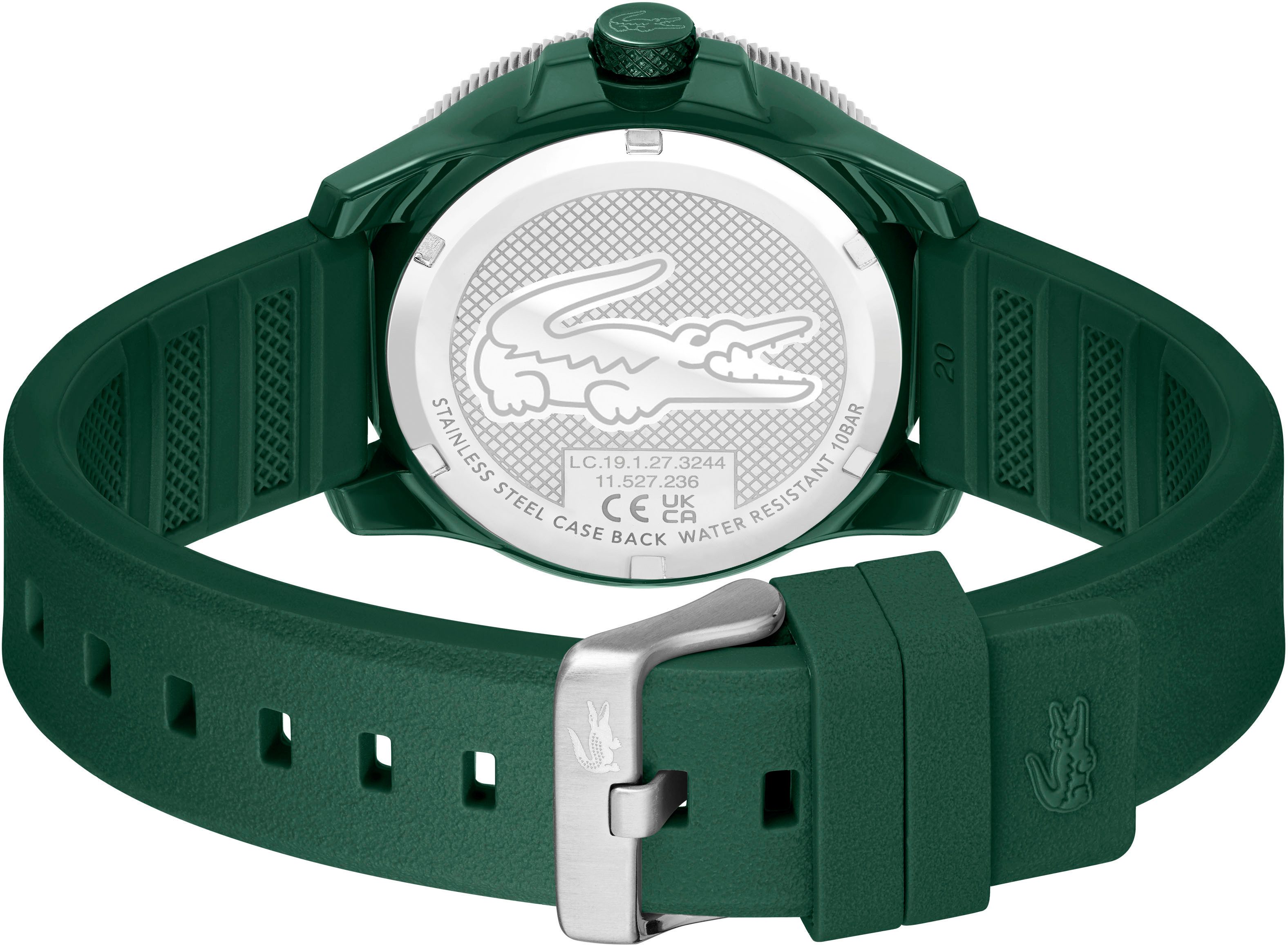Lacoste Quarzuhr LACOSTE.12.12 SCUBA 2011414, Armbanduhr, Herrenuhr, Silikonarmband, analog