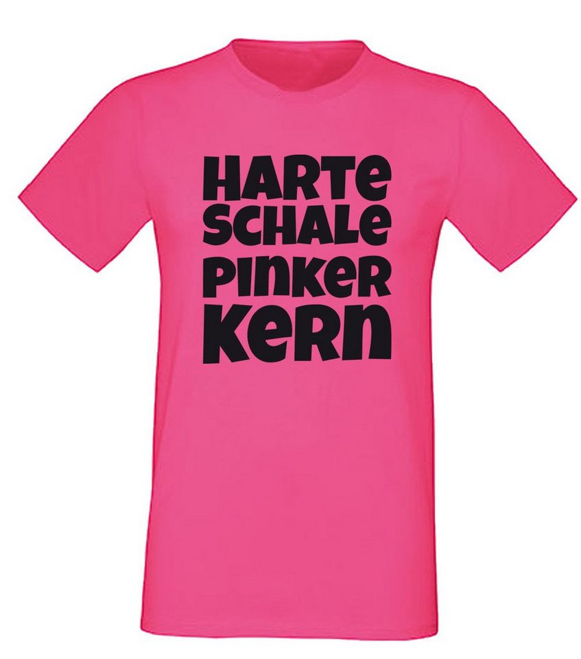 G-graphics T-Shirt Harte Schale, pinker Kern Herren T-Shirt mit Frontprint
