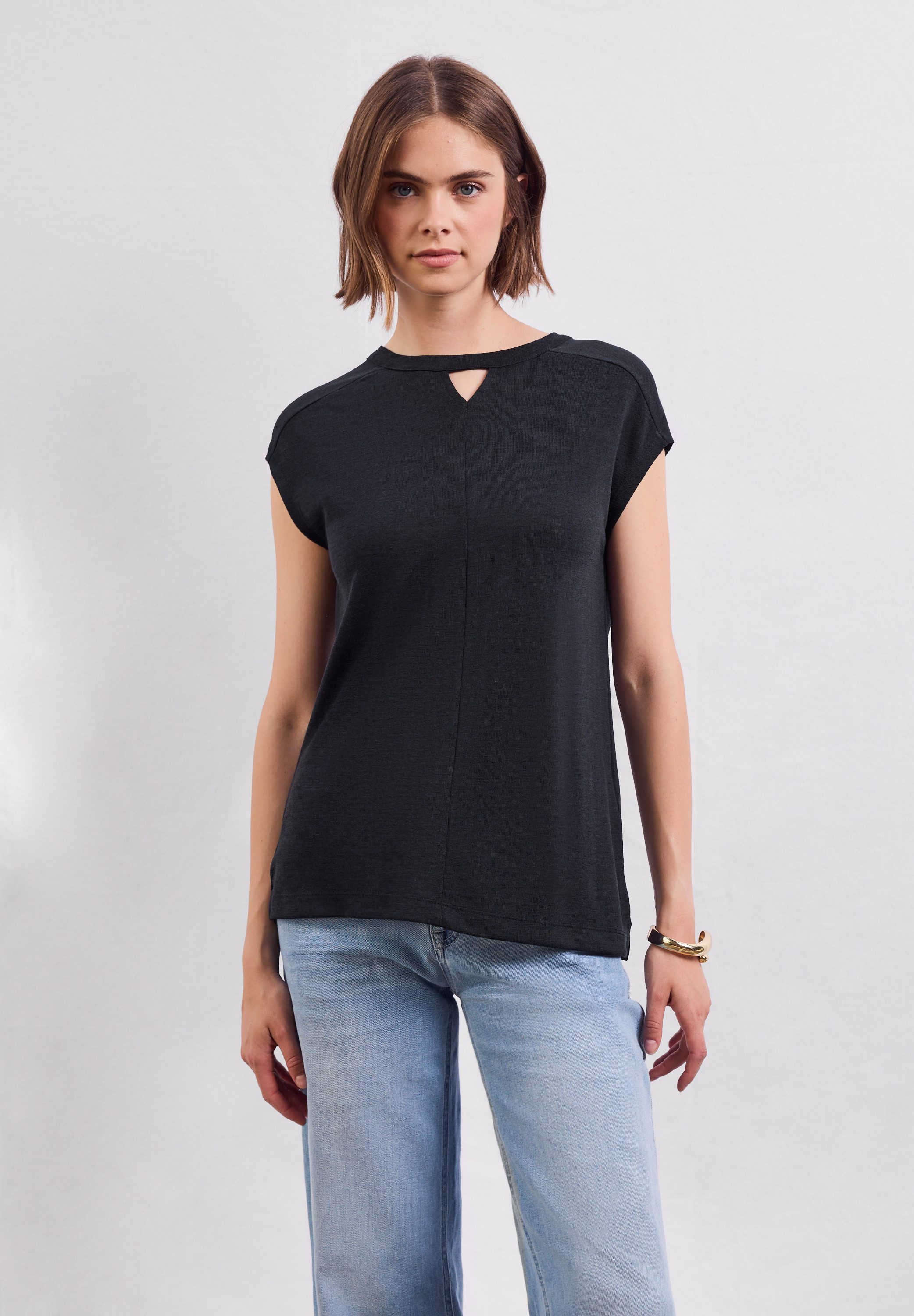 STREET ONE STUDIO T-Shirt aus elastischem günstig online kaufen