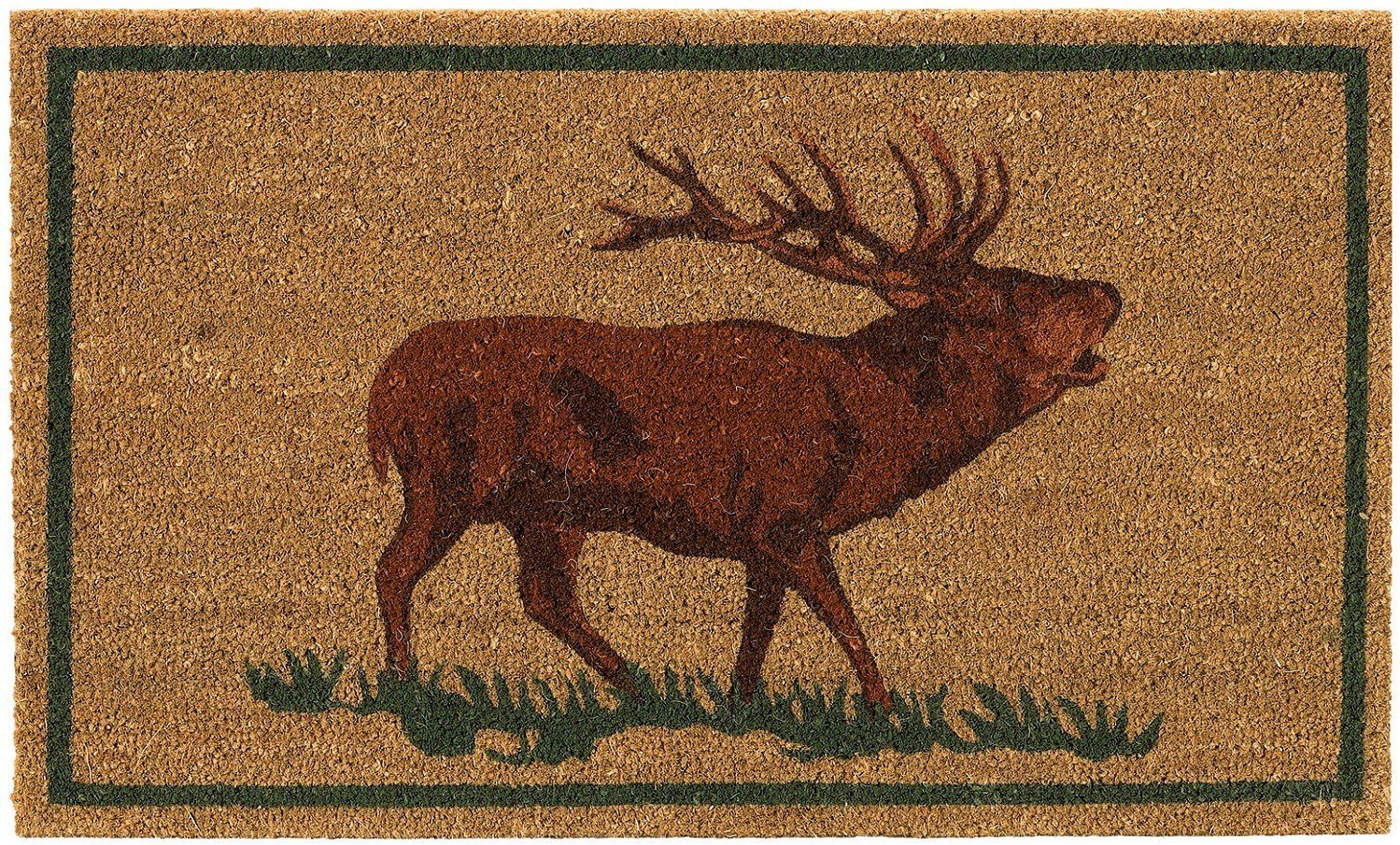 La Chasse® Geldbörse Fußmatte "Hirsch" Fußabstreifer Geschenkideen für Jäger aus Kokosfaser