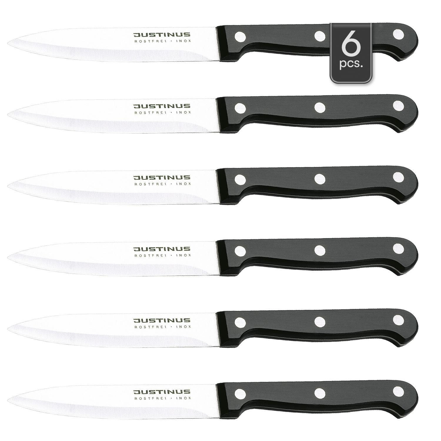 Justinus Allzweckmesser mit vernietetem Griff aus Bakelit 6er Set