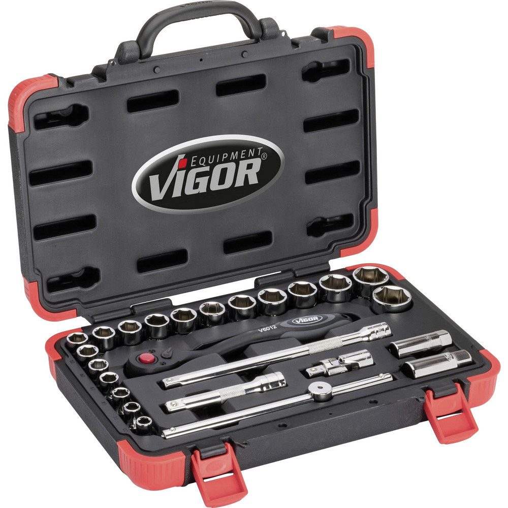 VIGOR Торцевой ключ Vigor Торцевой ключsatz Vierkant, 1/2" (12.5 mm) 25teilig V2460N
