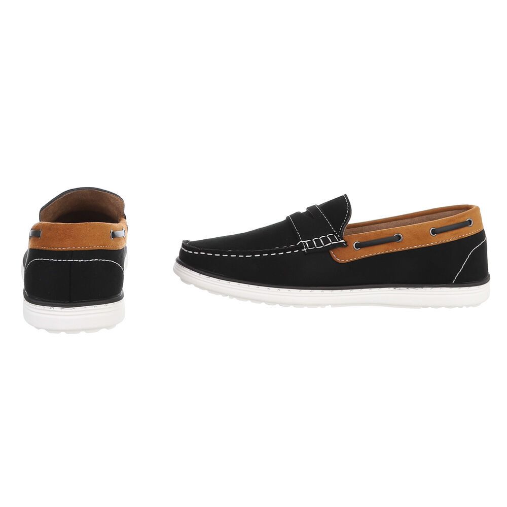 Coolwalk Herren Mokassin Slip-on Freizeitschuh in Velours-Optik Slipper (91977391) Flach Slipper in Schwarz – Bild 5 von 5