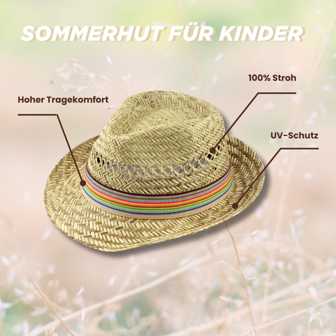 SCHEIBLER WORKWEAR Strohhut Kinderstrohhut Basti ausgezeichneter Tragekomfort, hoher UV-Schutz