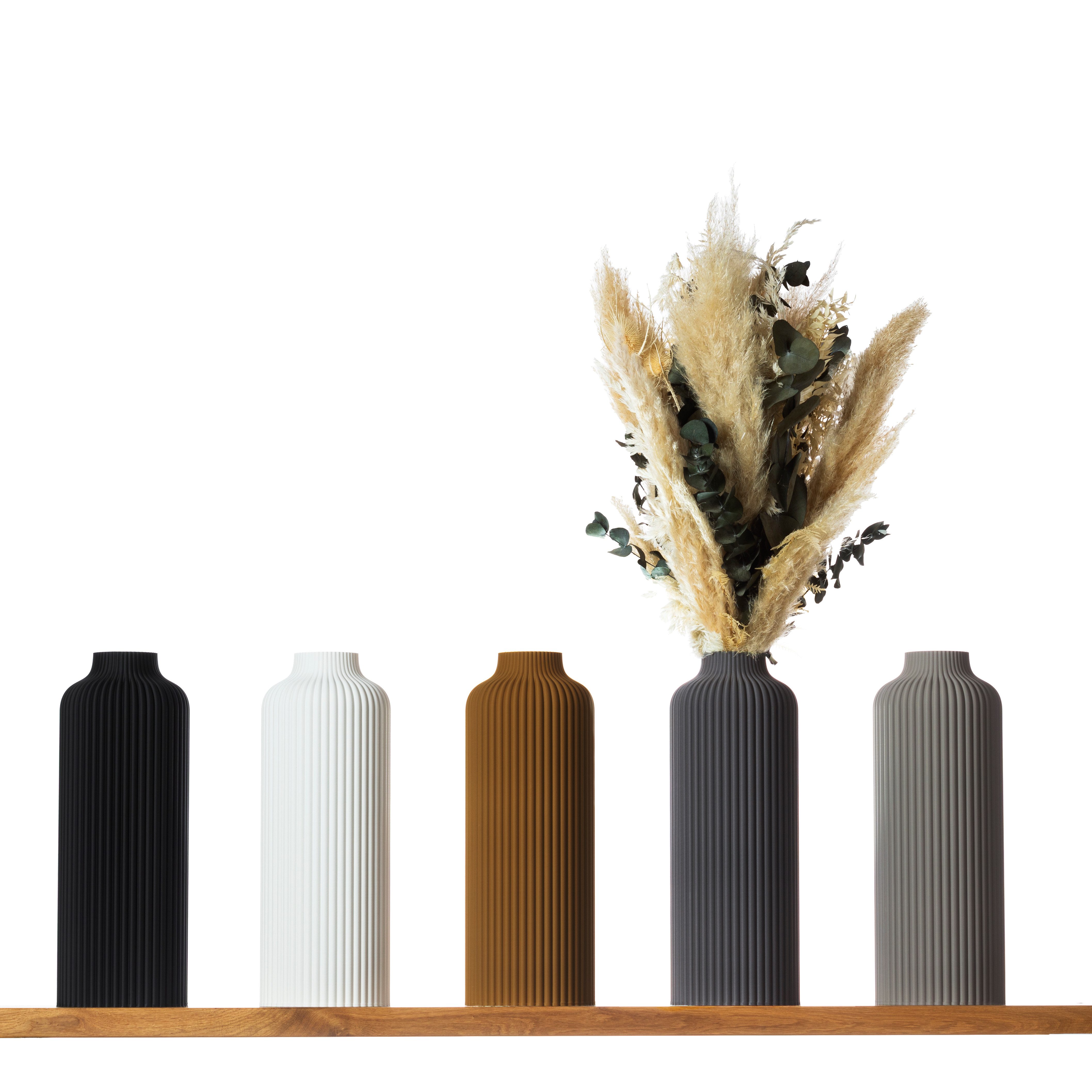 3D Vase Dekovase Anouk XL 38cm Nachhaltige Deko Vase Pampasgras Trockenblum günstig online kaufen