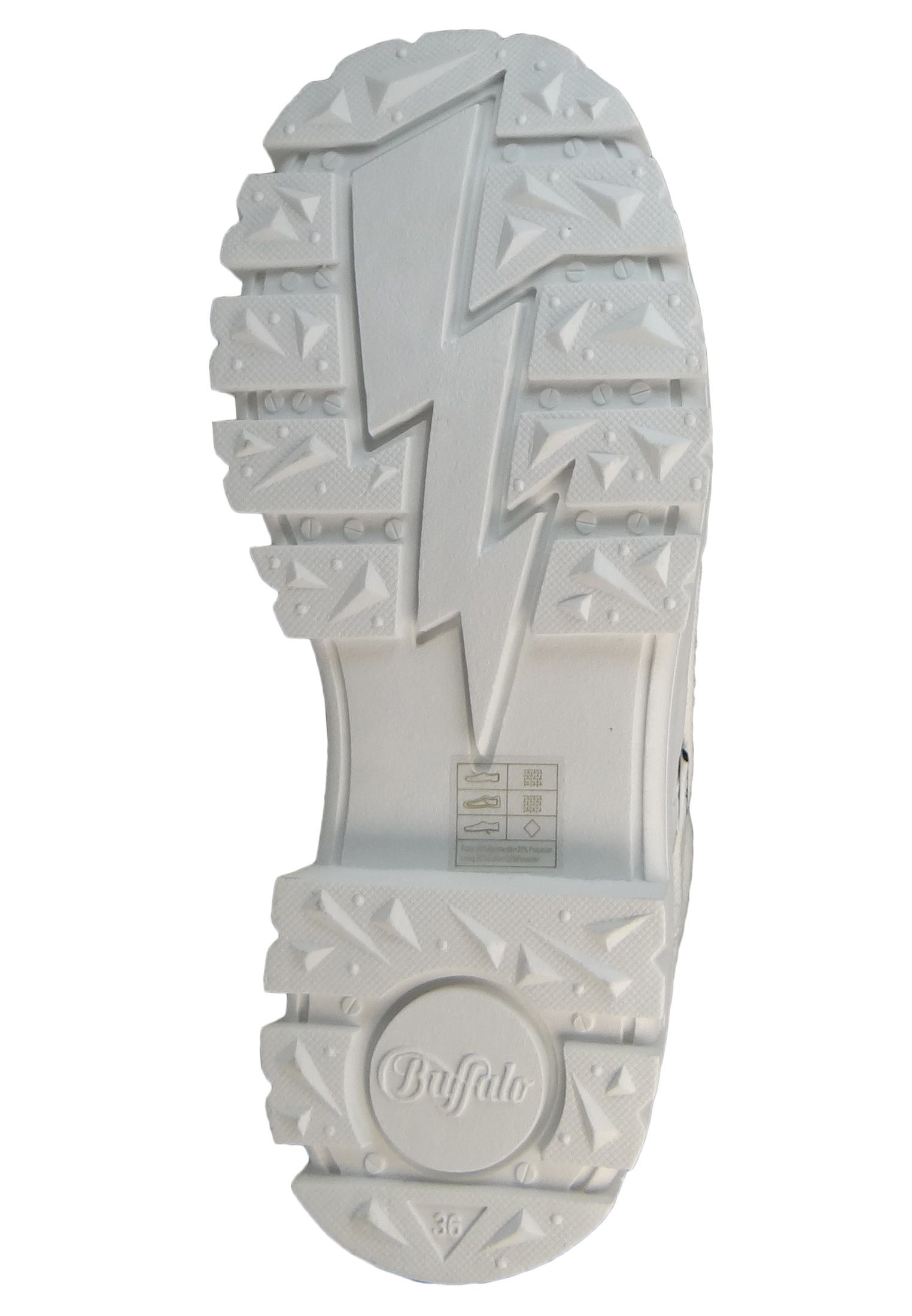 Buffalo 1622233 Aspha NC Mid White Sneaker