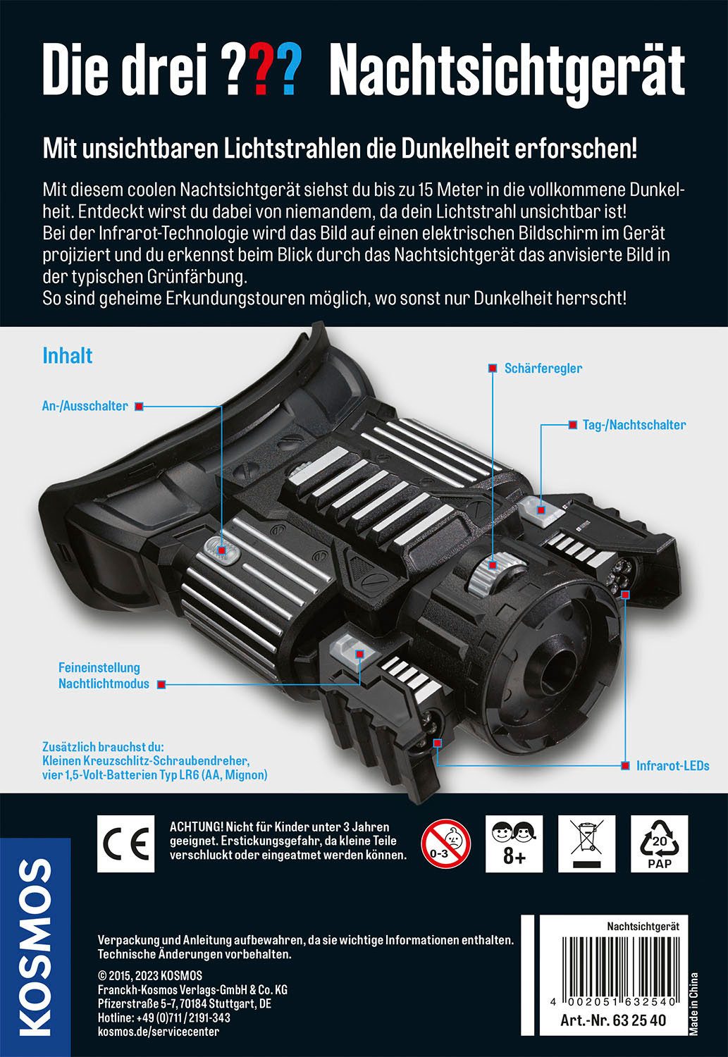 Kosmos Experimentierkasten Die drei ??? Nachtsichtgerät