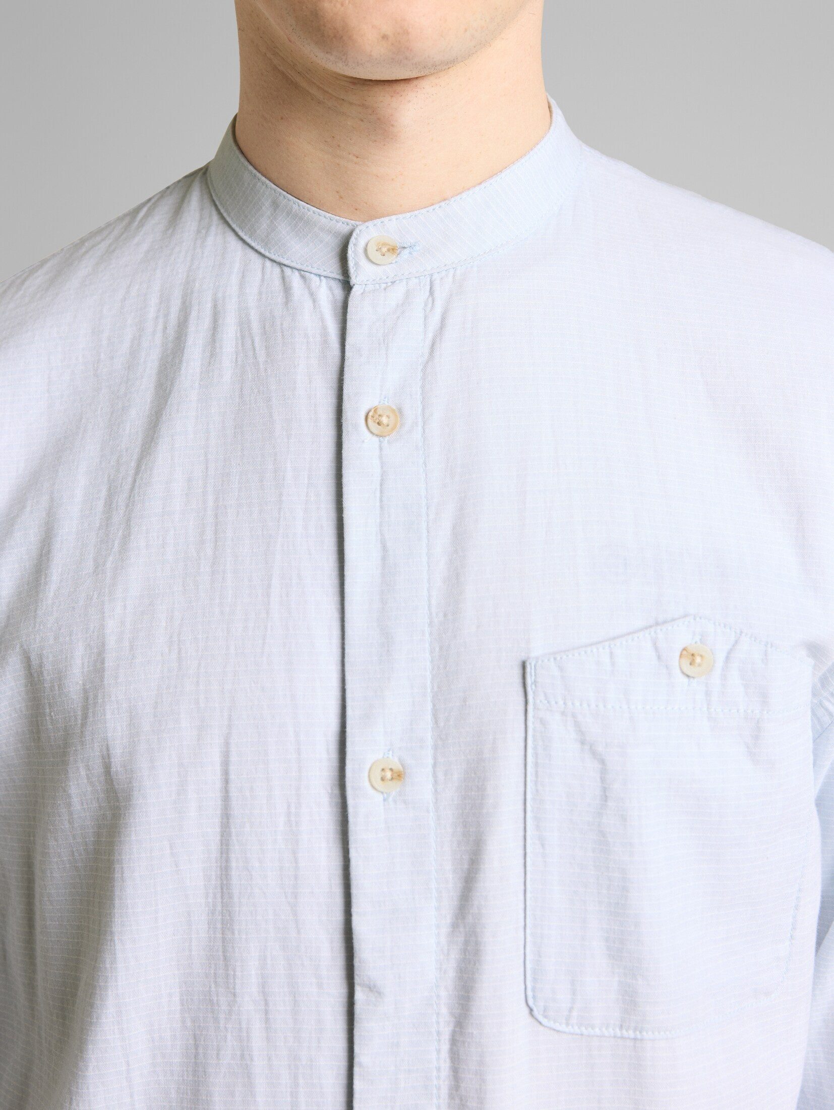 TOM TAILOR Denim Langarmhemd Blusen & Shirts Basic Fit Hemd mit Stehkragen