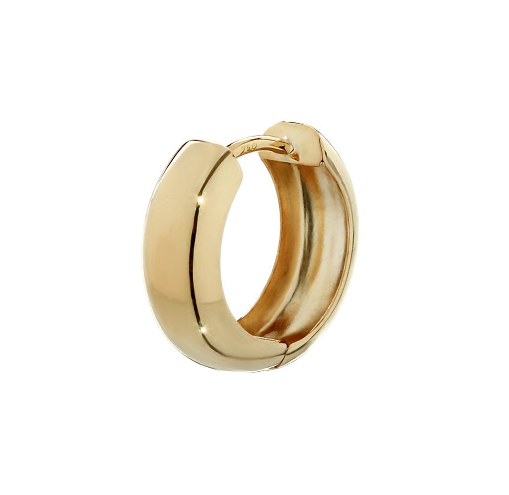 NKlaus Klappcreolen Single 750 Gelbgold Klappcreole Ohrring 12,2 X 3,2 (Damen)