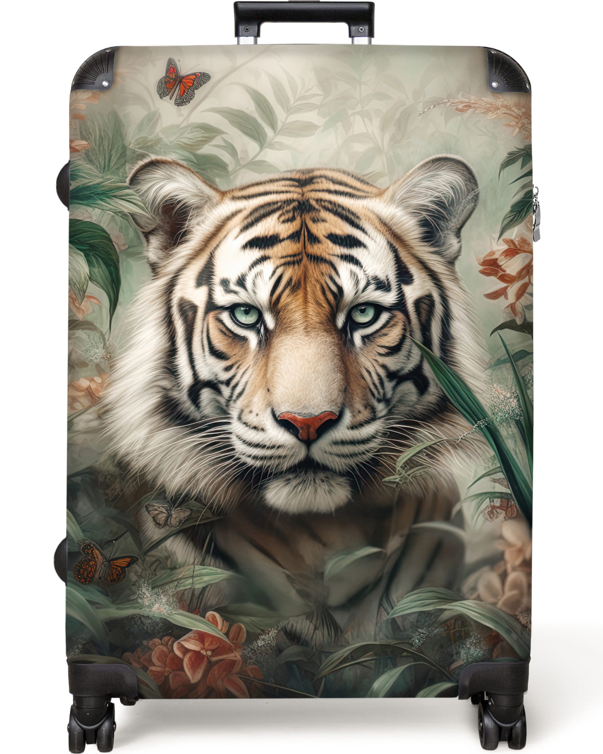 NoBoringSuitcases.com© Hartschalen-Trolley Tiger - Schmetterlinge - günstig online kaufen
