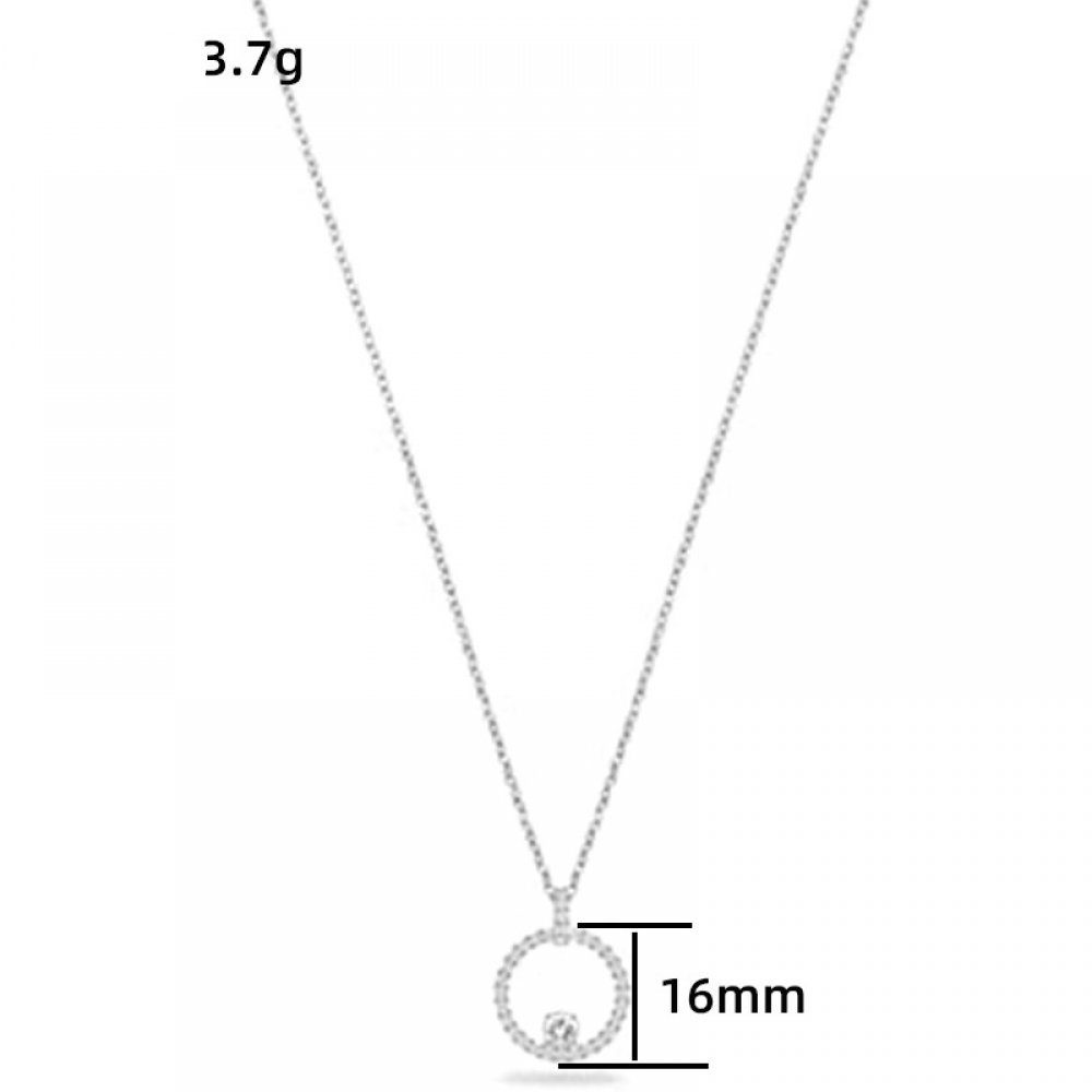 Einfache (1-tlg) Hohlkreis-Kaltstil-Damenhalskette Charm-Kette WaKuKa