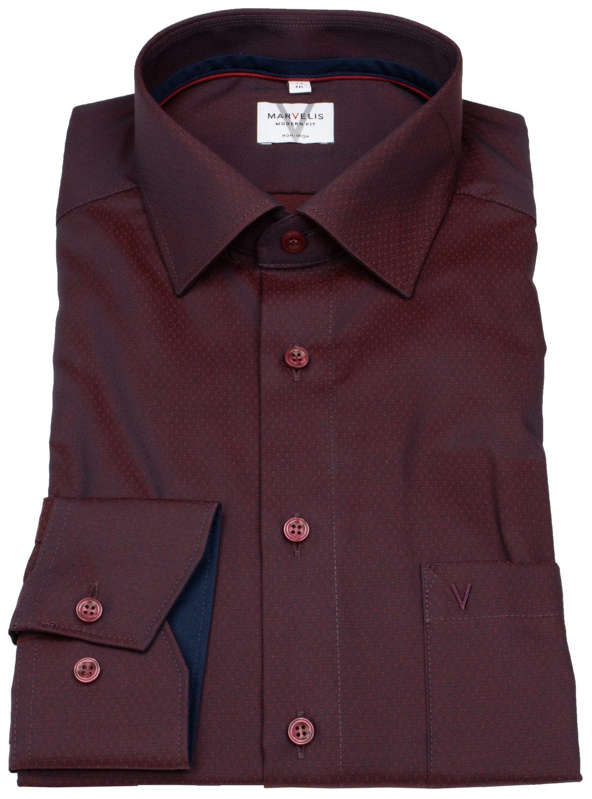 MARVELIS Businesshemd Modern Fit leicht tailliert günstig online kaufen