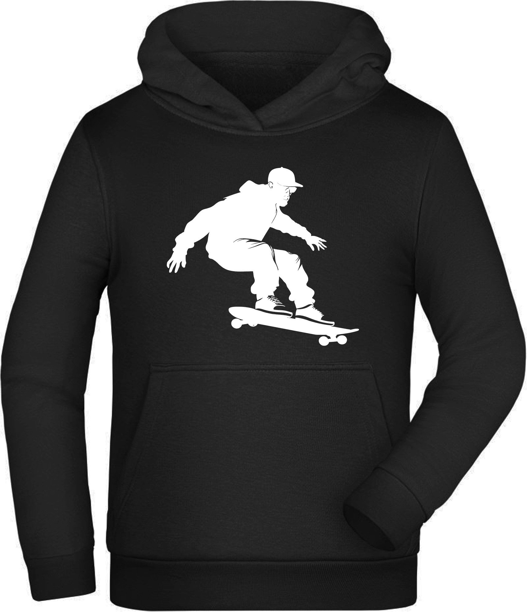 Hoodie Kinder Skater Kapuzen Pulli Silhouette