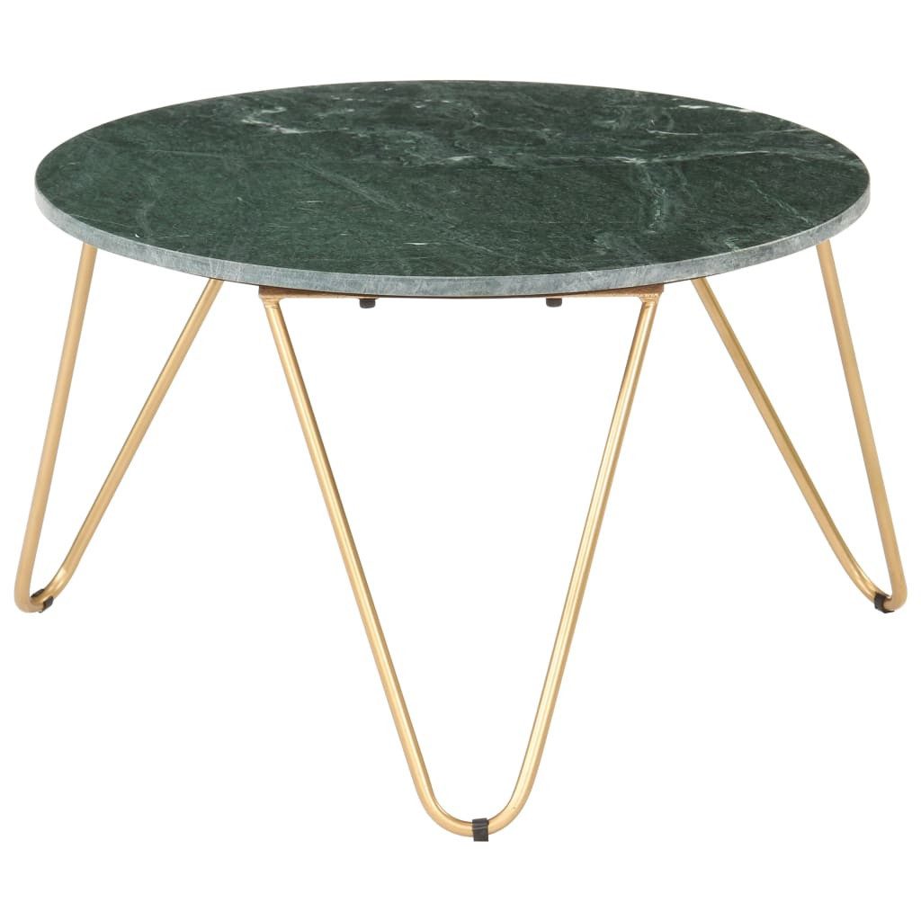 vidaXL Couchtisch Couchtisch Grün 65x65x42 cm Echtstein in Marmoroptik (1-St)