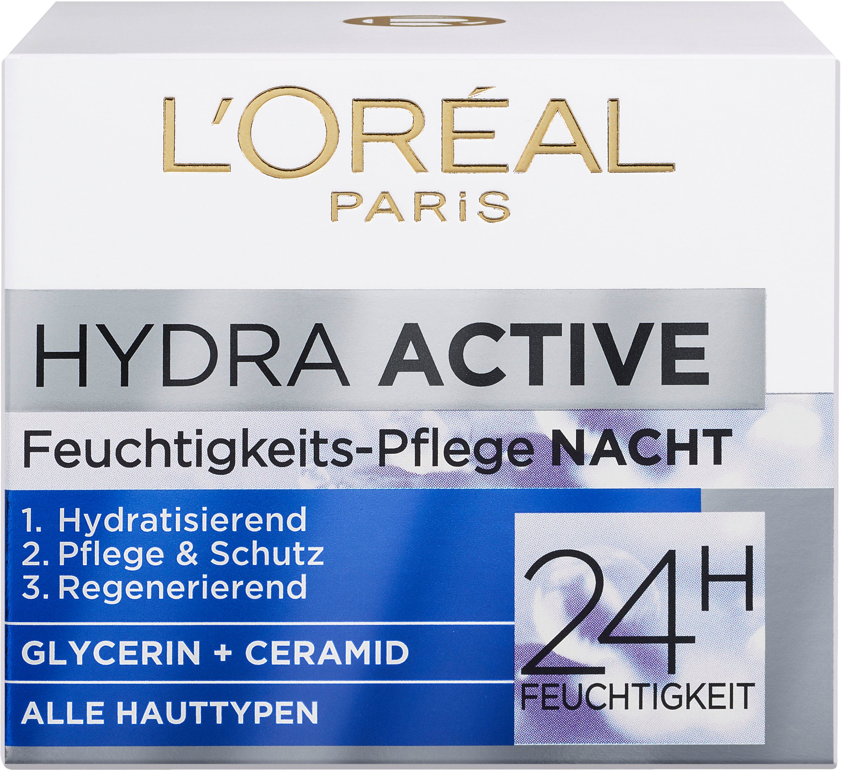 Hydra Nacht, Nachtcreme L'ORÉAL Active PARIS Mit Aktiv-Stoffen 3