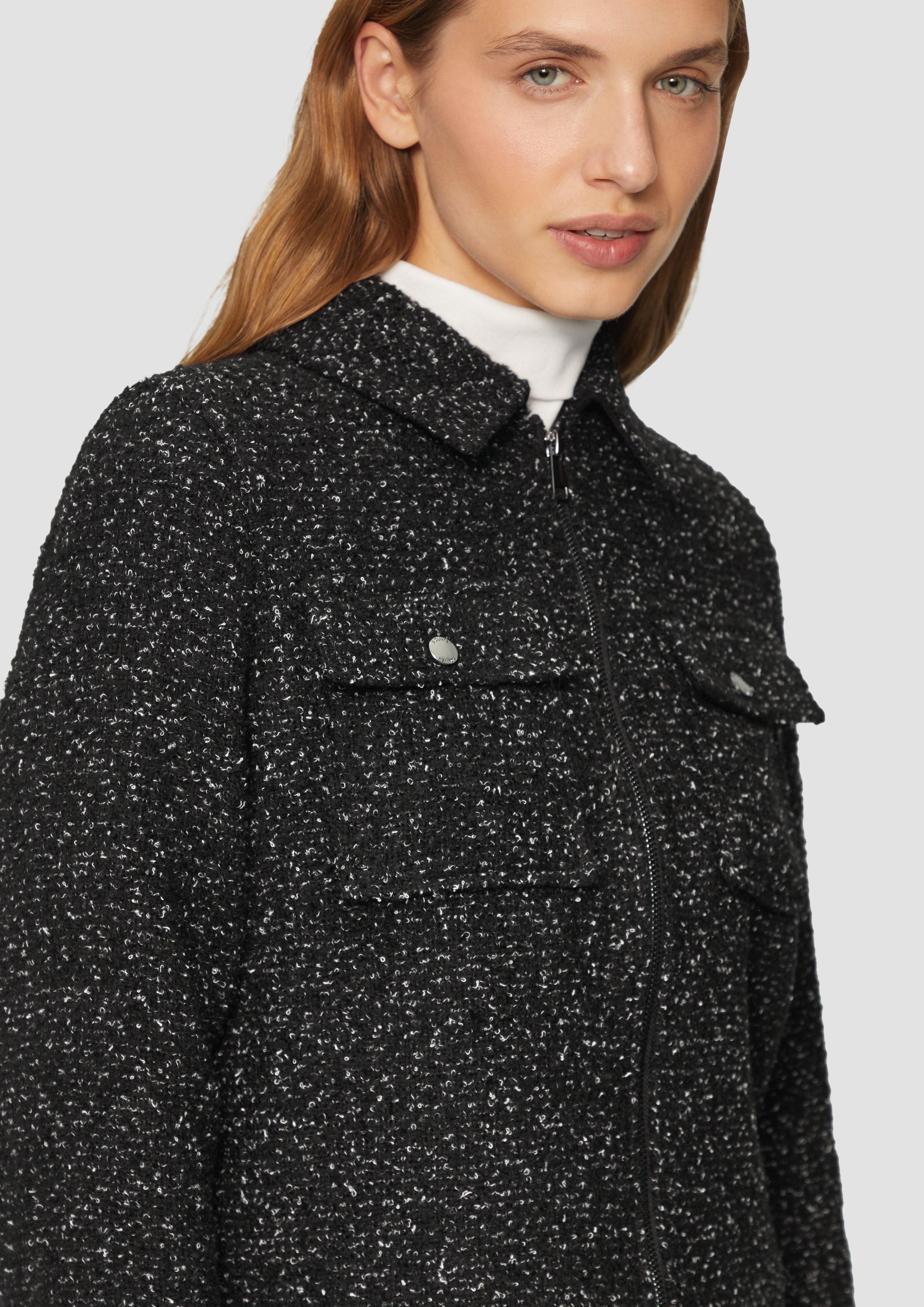 s.Oliver Funktionsjacke Kurze Boucléjacke mit aufgesetzten günstig online kaufen