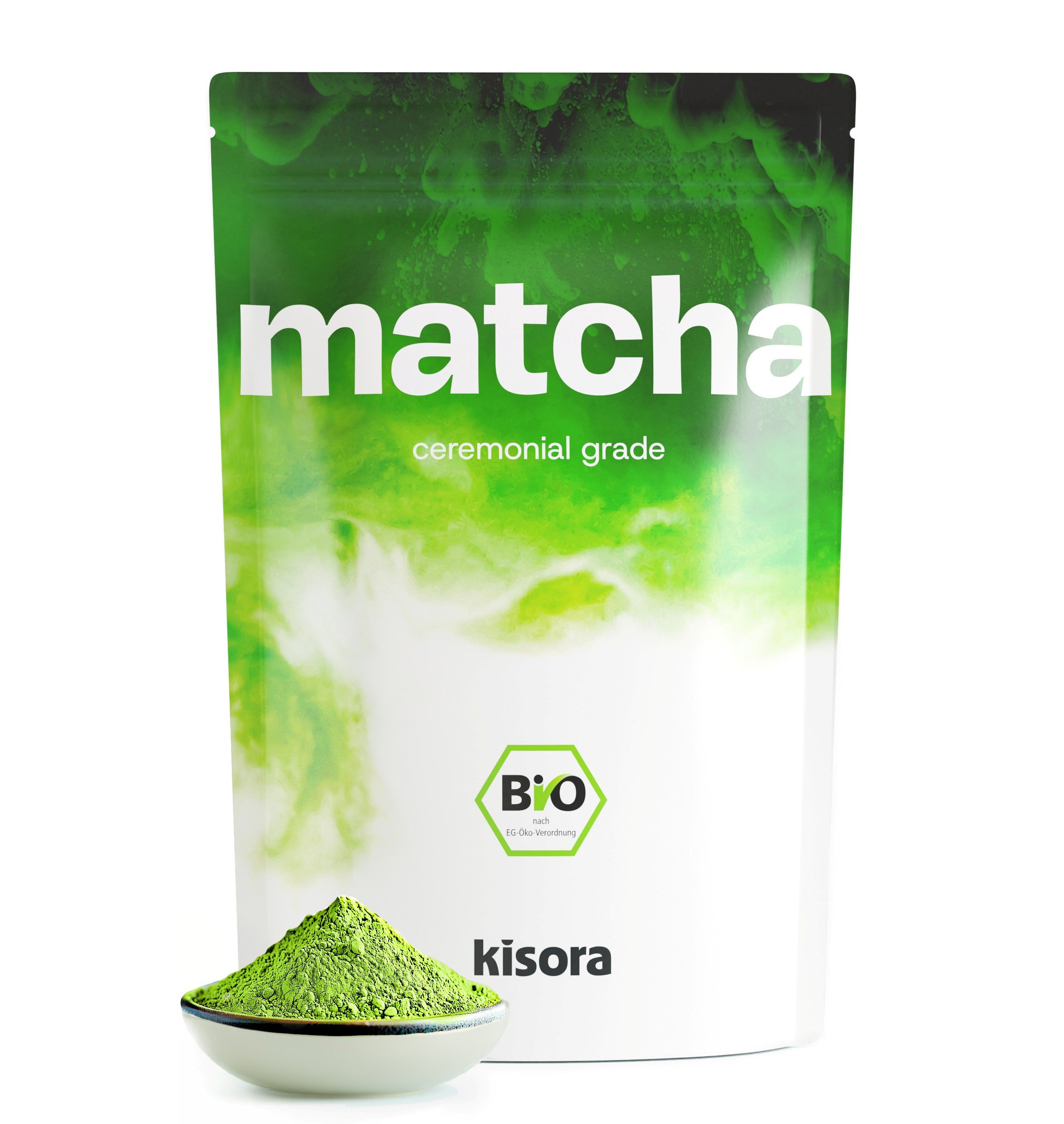 Kemes Tee Matcha Pulver Ceremonial Grade ideal zum Trinken für Matcha-Getränke, 1 x (Packung, Matcha Pulver in BIO-Qualität)