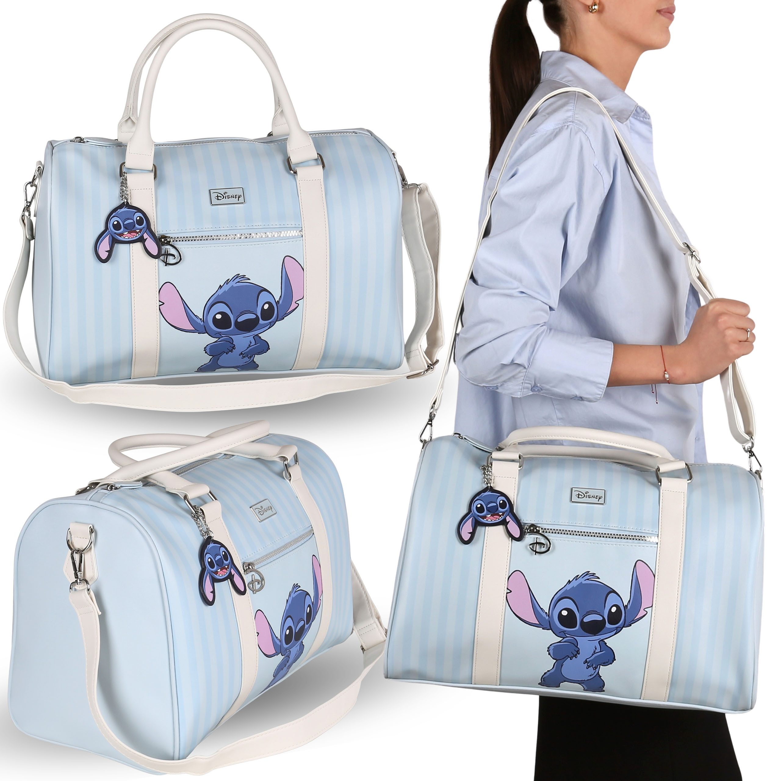 Disney Reisetasche DISNEY Stitch Reisetasche Blau Handgepäck Jugendliche 41 × 20 × 26 cm