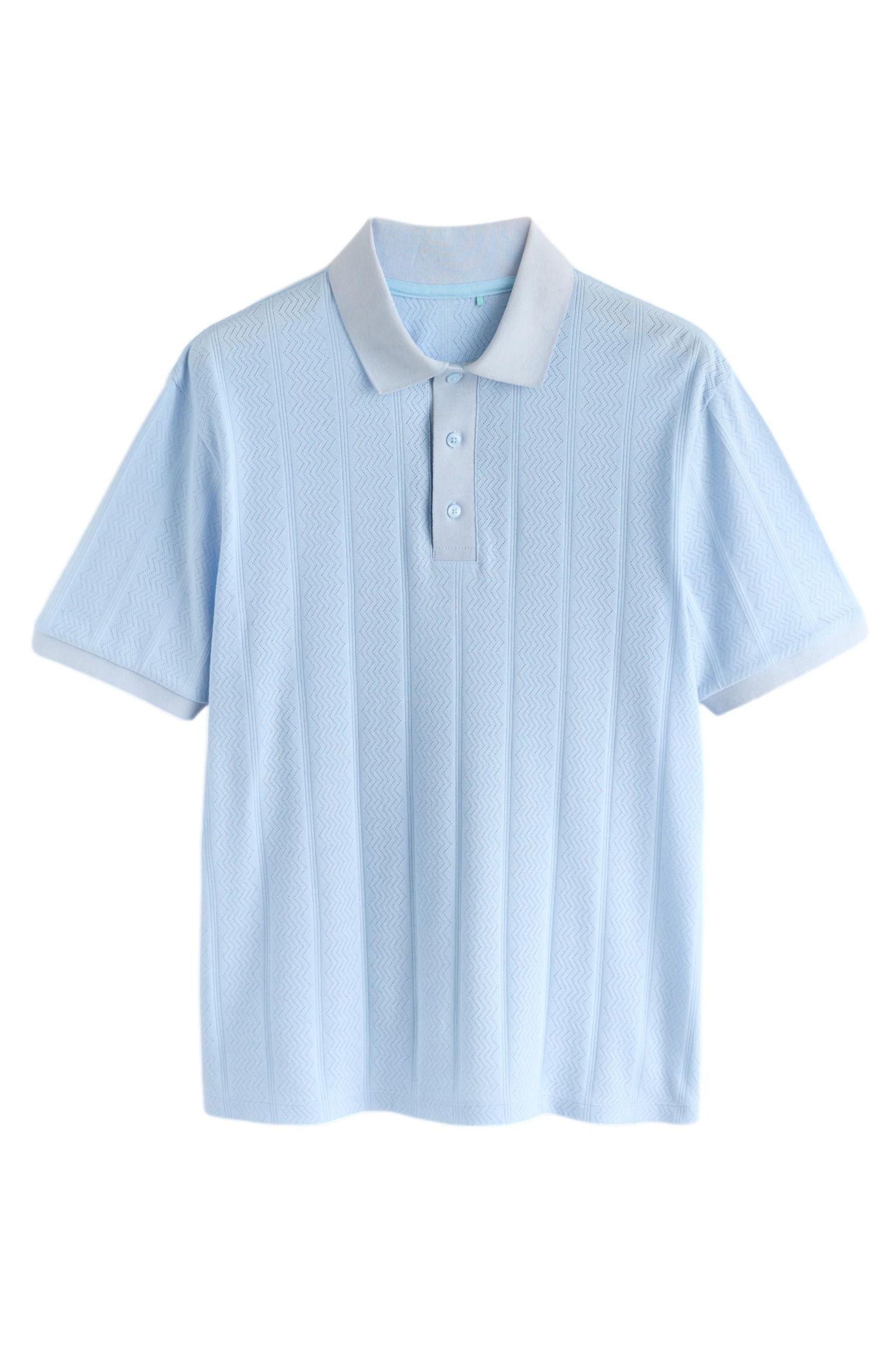 Poloshirt Regular Fit Polohemd mit Lochstickerei