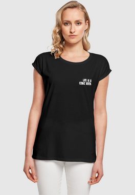 Merchcode T-Shirt Merchcode Damen Ladies Book Comic Extended Shoulder Tee (1-tlg)