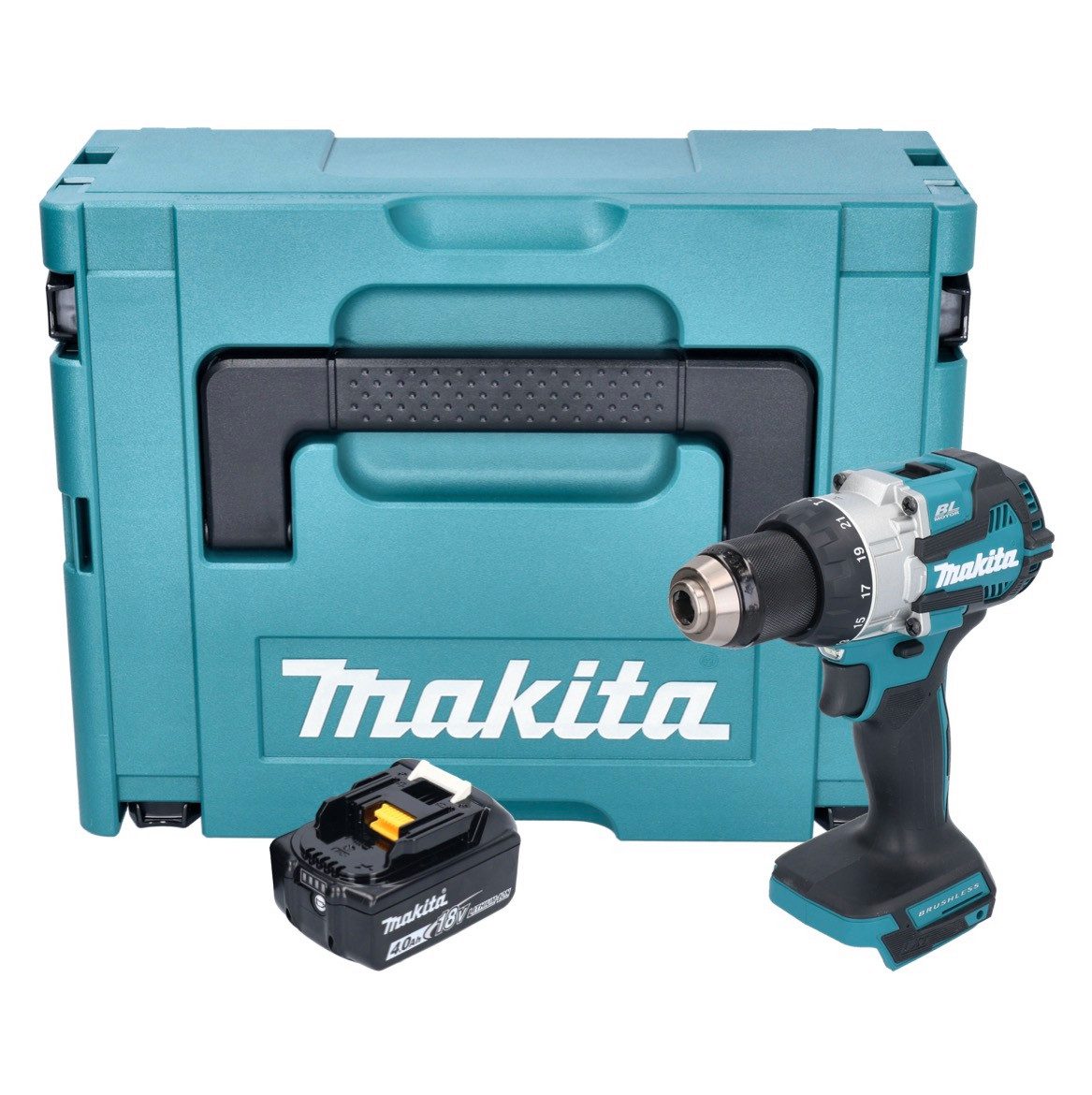 Thumbnail - Makita Schlagbohrmaschine Makita DHP 489 M1J Akku Schlagbohrschrauber 18 V 73 Nm Brushless + 1x
