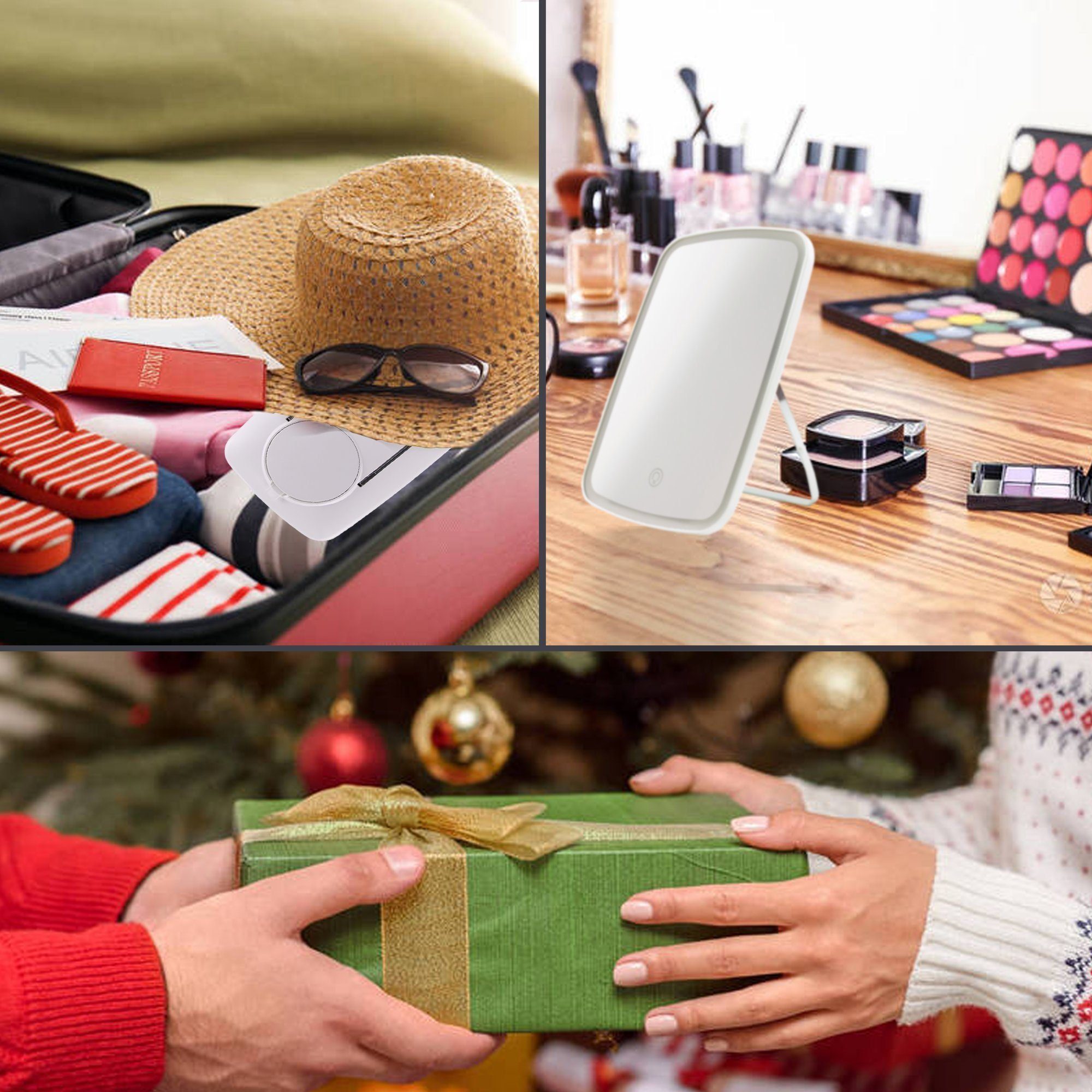 Melko Kosmetikspiegel Make-up Schminkspiegel Kosmetikspiegel mit LED Beleuc günstig online kaufen