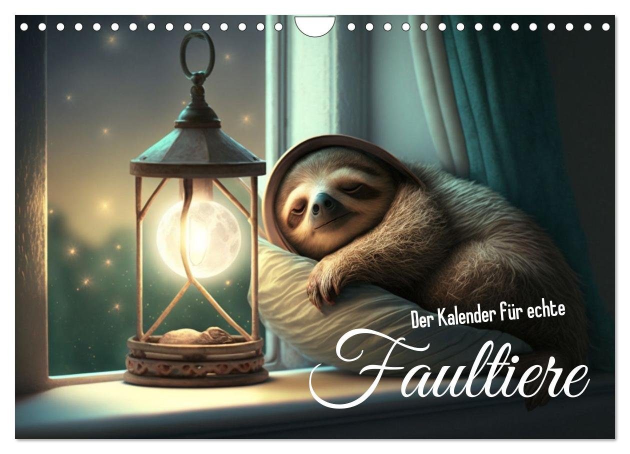 CALVENDO Wandkalender Der Kalender für echte Faultiere (Wandkalender 2026 DIN A4 quer), CALV