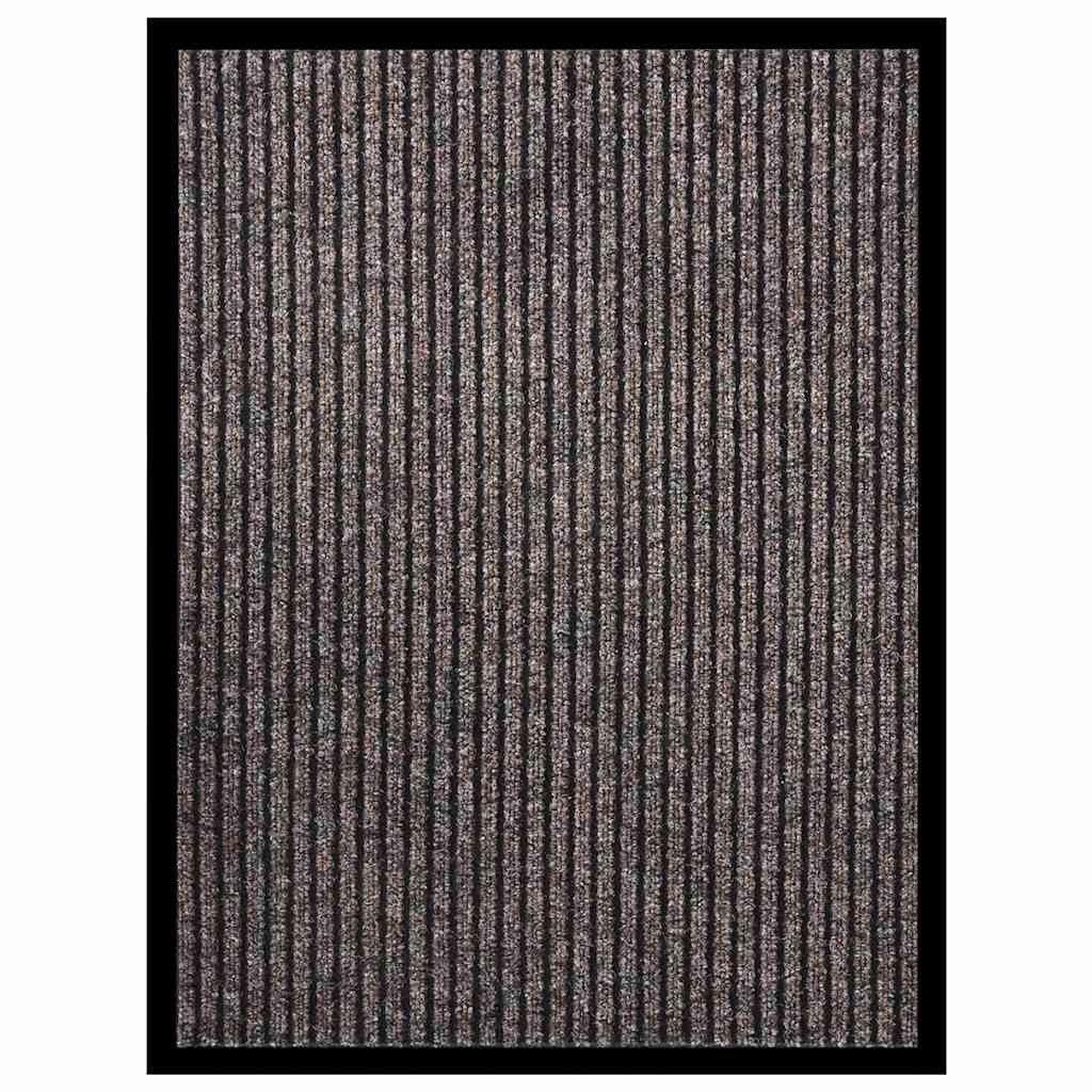 vidaXL Fußmatte Fußmatte Gestreift Beige 60x80 cm, Rechteckig