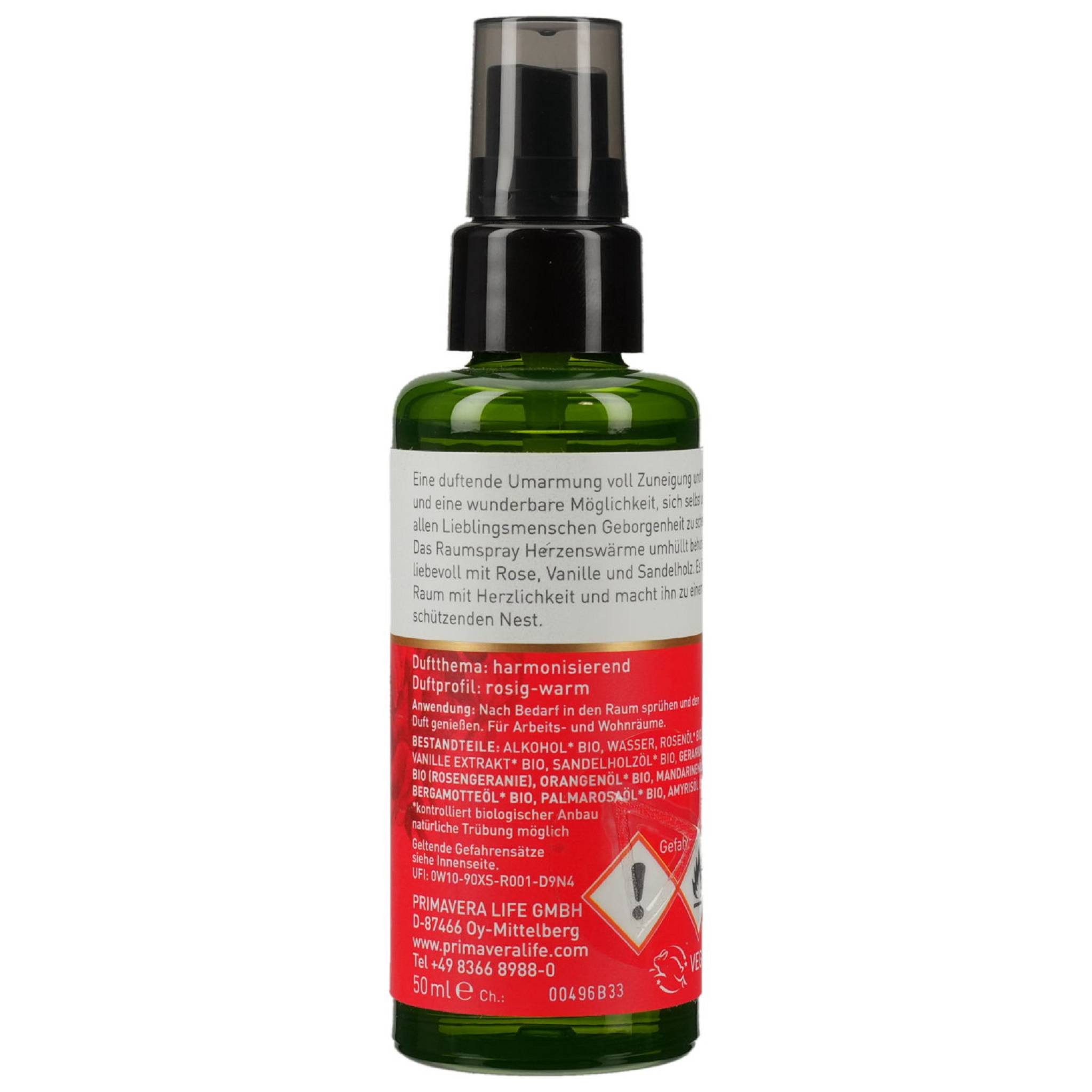 Primavera Raumduft Herzenswärme Raumspray Bio, 50 ml