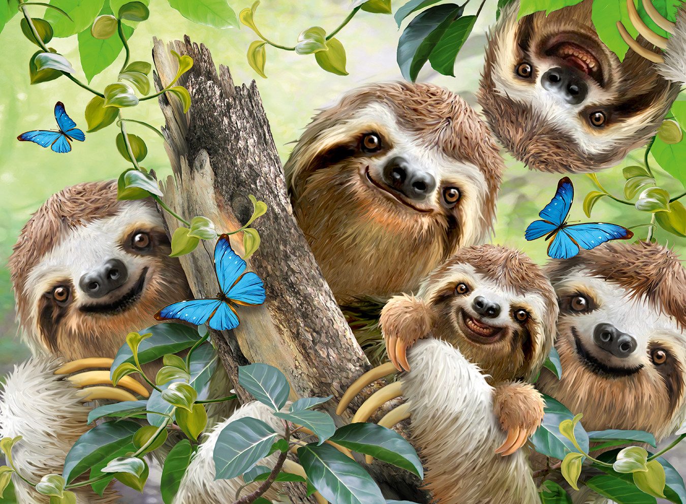 Ravensburger Puzzle Faultier Selfie, 500 Puzzleteile, günstig online kaufen