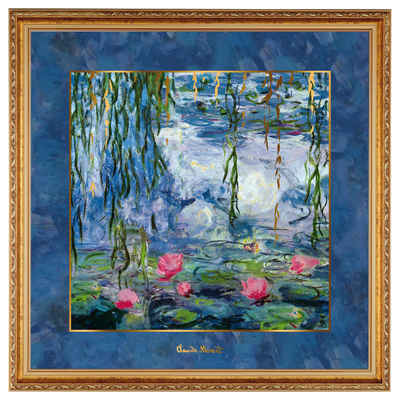 Goebel Gemälde Wandbild Claude Monet - "Seerosen mit Weide" Porzellan