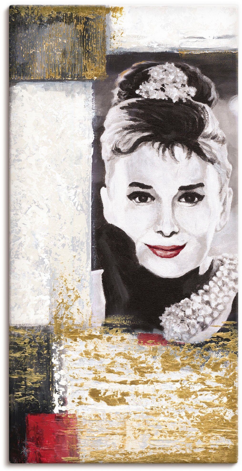 (1 Artland - Hollywood Leinwandbild, versch. Poster oder Audrey Porträts in Größen VI St), Wandaufkleber als Wandbild Hepburn, Legenden