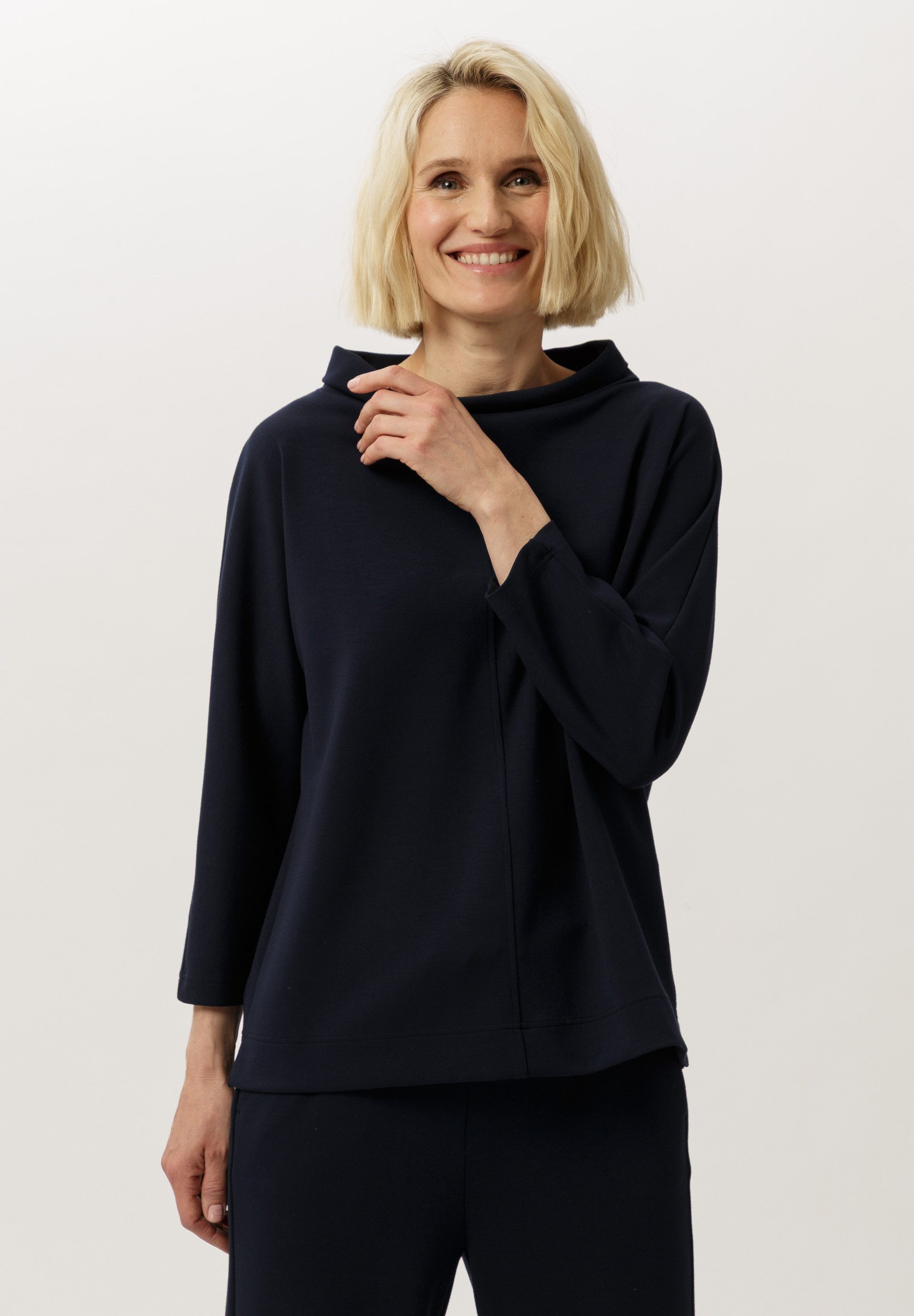 FRANK WALDER Langarmshirt aus weichem Modal-Mix günstig online kaufen