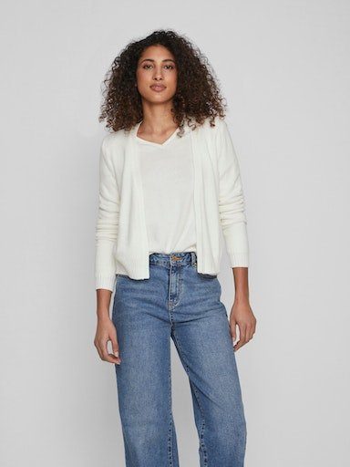 Vila Cardigan VIRIL SHORT L/S KNIT Alyssum White CARDIGAN-NOOS