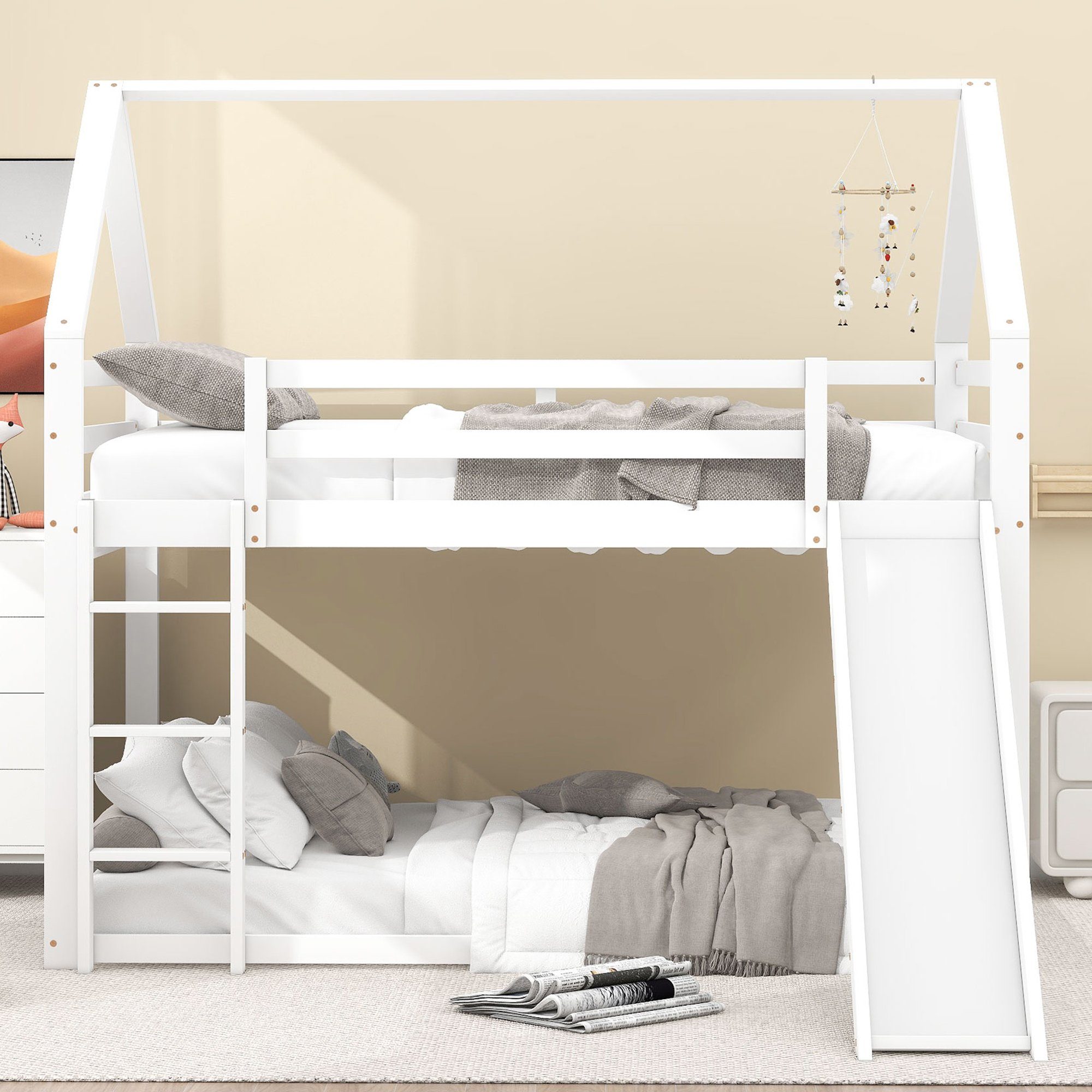 SOFTWEARY Etagenbett mit 2 Schlafgelegenheiten und günstig online kaufen