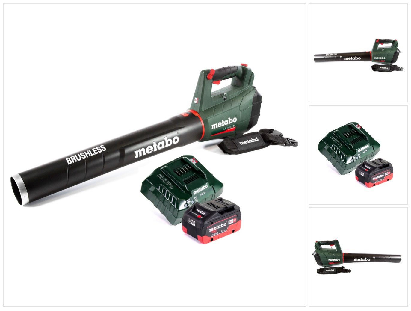 metabo Akku-Laubbläser LB 18 LTX BL Akku Laubbläser 18 V Brushless + 1x Akku 8,0 Ah + Ladege