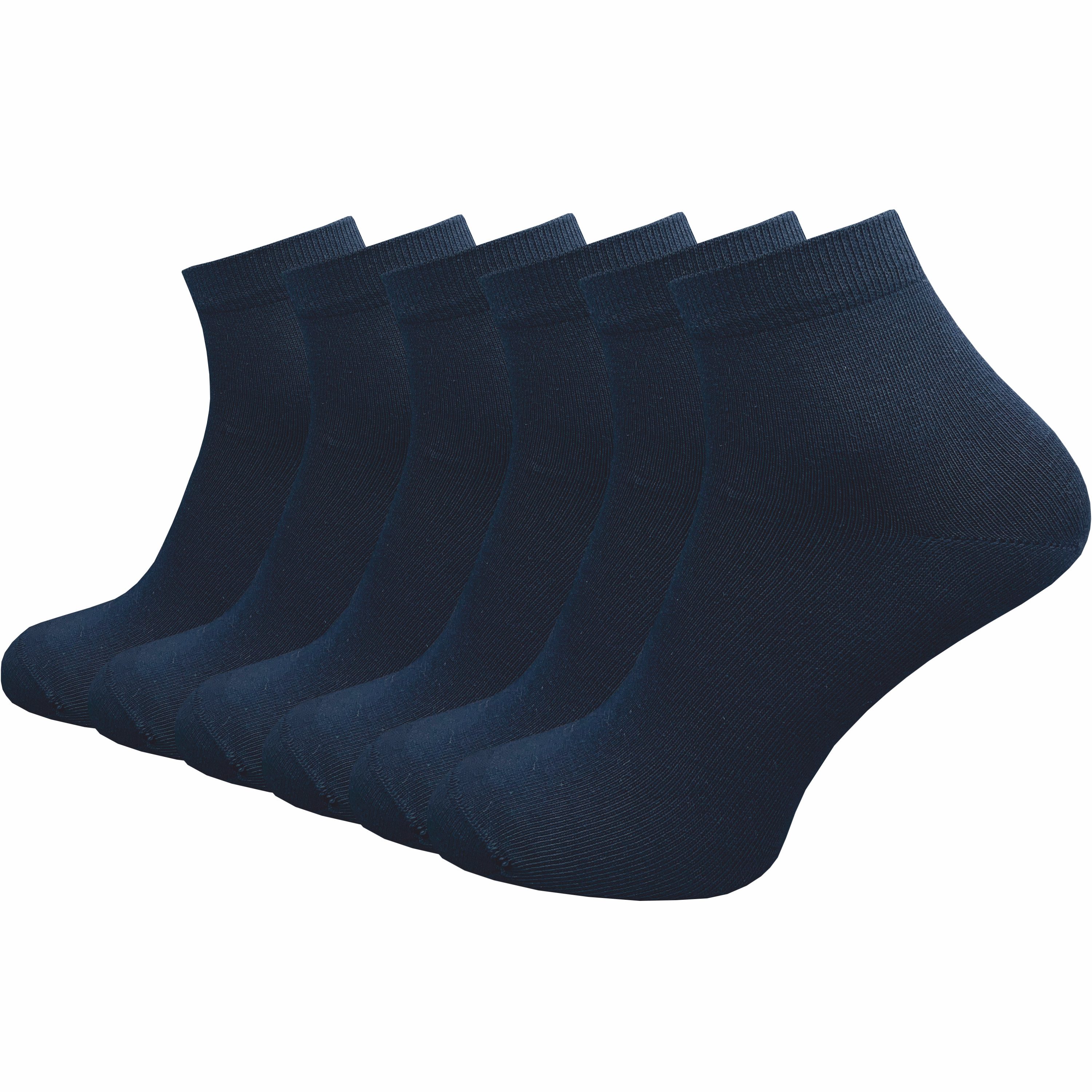 GAWILO Kurzsocken aus 100% reiner Baumwolle - Quartersocken für Herren (6-Paar) Schaft etwas länger als beim Sneaker - daher kein verrutschen