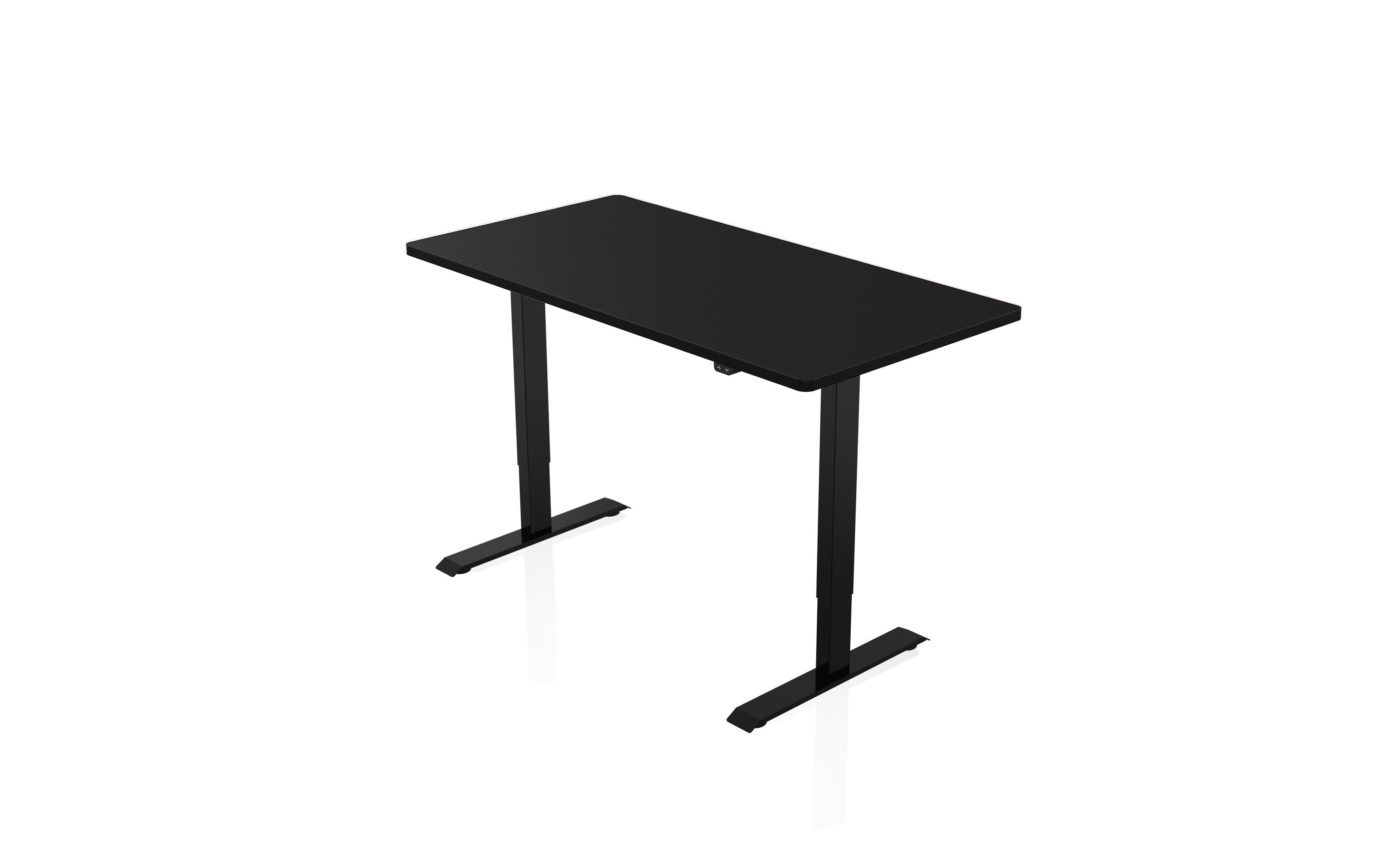 AGIl Schreibtisch elektrisch höhenverstellbarer Schreibtisch - 140*70cm (komplett-Set) Schwarz-Schwarz