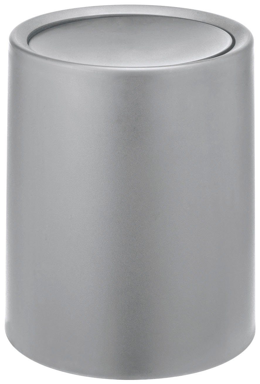 WENKO Kosmetikeimer Atri, mit Schwingdeckel, 6 Liter Grau | Kosmetikeimer