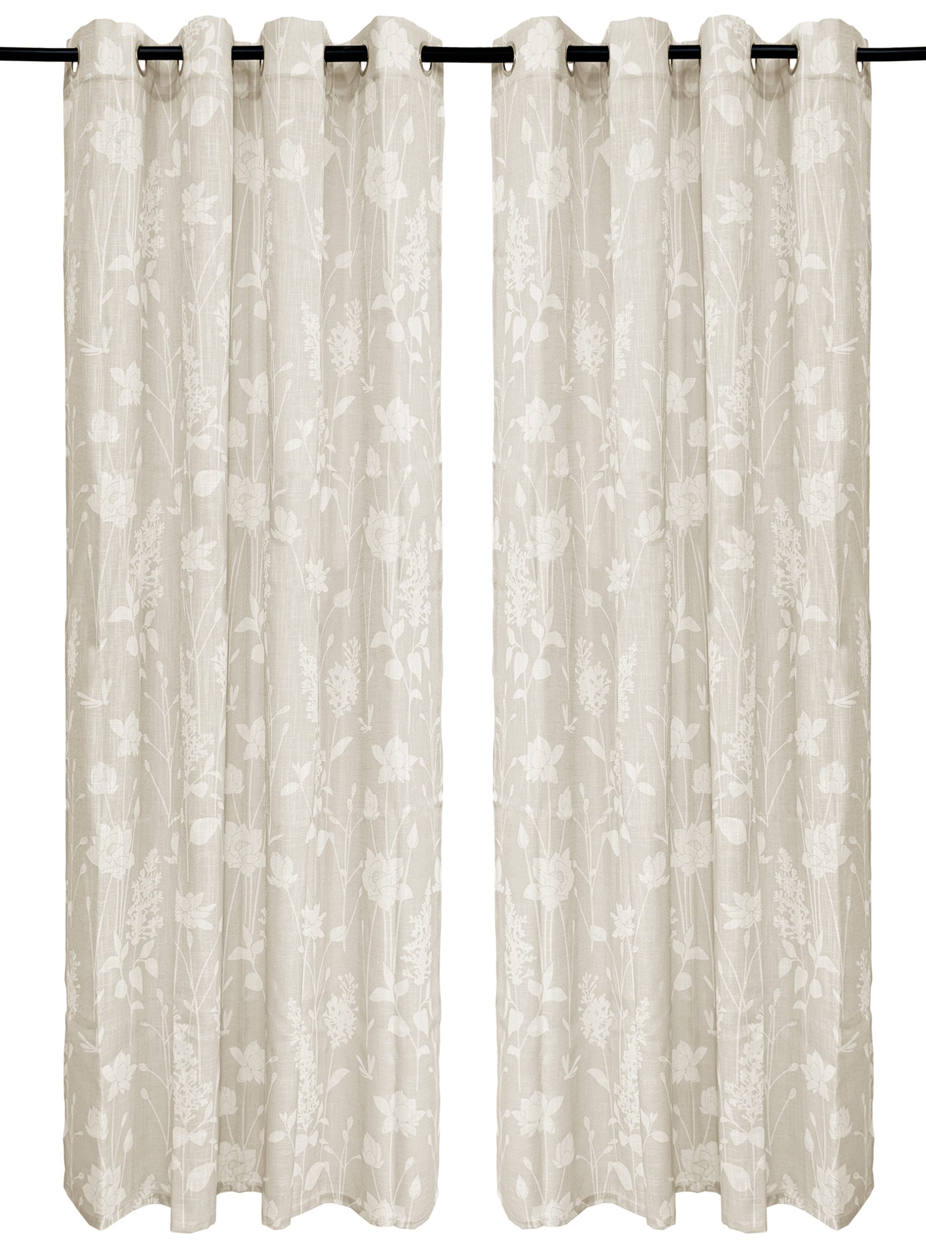 OTTO home Gardine Linnah (1 St), Ösen, halbtransparent, Polyester, halbtransparent, strukturiert, Wohnzimmer, Schlafzimmer, Esszimmer