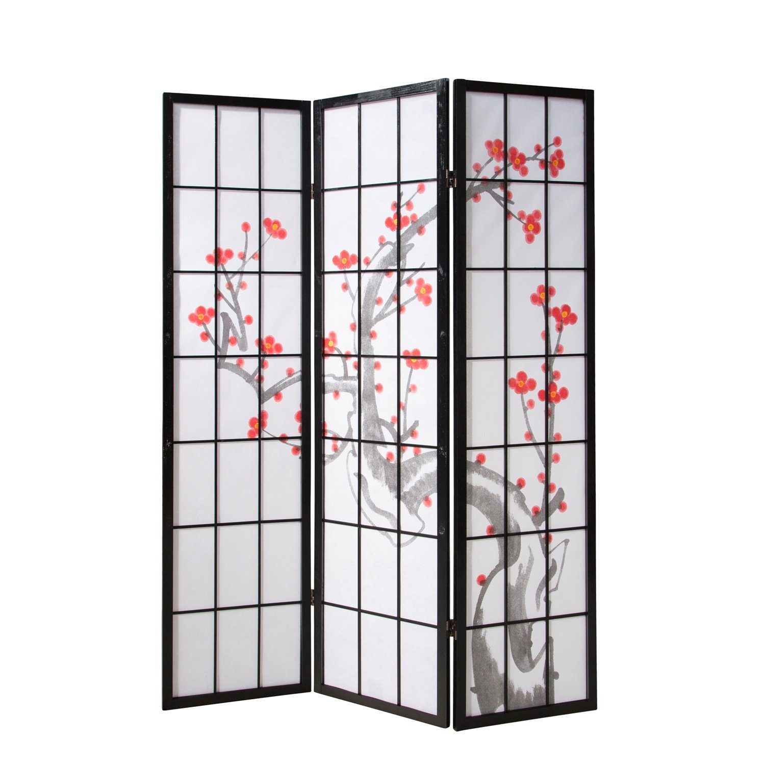 Homestyle4u Paravent, Raumteiler mit Kirschblüten, verschiedene Größen