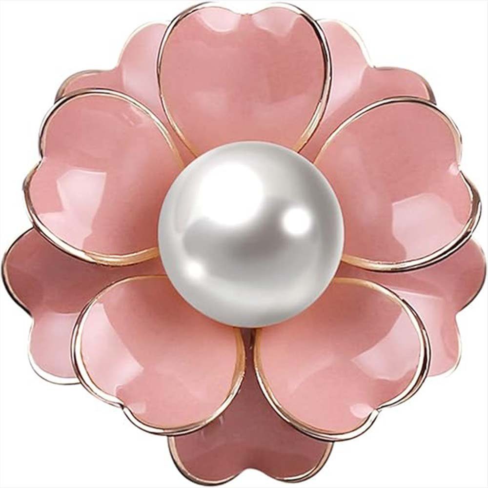 Brosche Brosche florale Legierung (1-tlg) künstliche Perle WaKuKa Damen Emaille