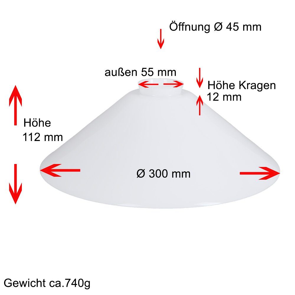 Home4Living Lampenschirm Schusterglas Ø 300mm Lampenglas Vestaschirm, Dekor günstig online kaufen