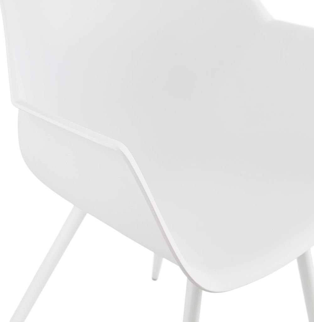 60 Weiß KADIMA SANKUS Weiss Plastic DESIGN Esszimmerstuhl (white) Loungesessel Polym