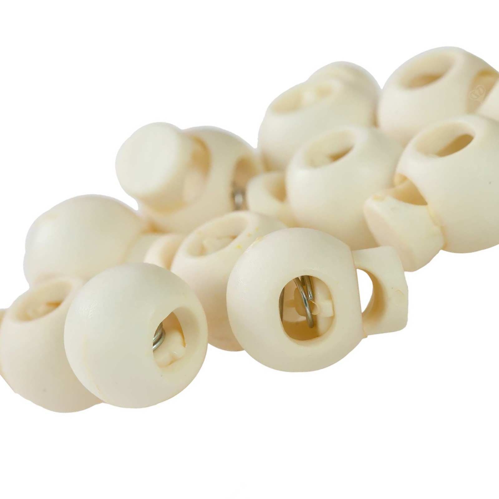 maDDma 10 Einloch-Kordelstopper rund 15x19mm, Durchzug 4x5,5mm Gurtstecker